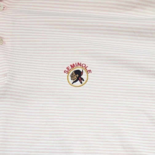 Polo Golf Ralph Lauren Seminole Shirt Mens XL Pink White Striped Performance thumbnail 3