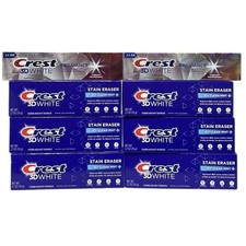 6 Crest 3D White Stain Eraser 2 Brilliance Stain Removal 2.4 oz Toothpastes