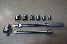 Vintage SNAP ON 9pc 3/8" Drive Breaker Bar & Sockets Lot, F-10-HG, F67
