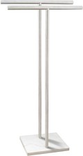 Standing Towel Rack Bath Sheet Holder Bathroom Floor 2 Tier Towel Holder Stand