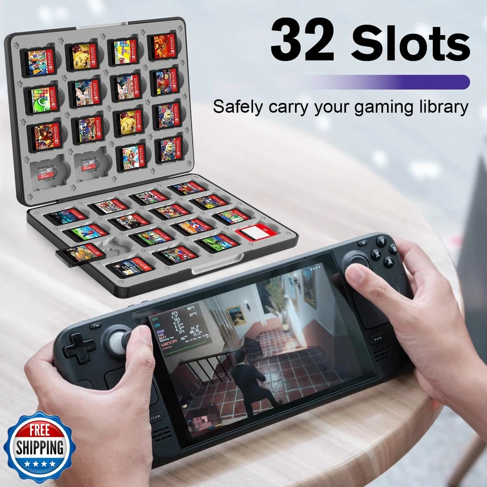 Funda Tarjeta Juego Fosmon para Nintendo Switch 2 / 1 / OLED / Lite, 32 Foto 4 de 4