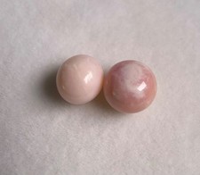 3.3ct Pair Of Natrual Conch Pearl, Round Shape and Spotted Pink Color