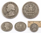 1945 S Washington 90% Silver Quarter Circulated Condition 25c US Coin - 3449
