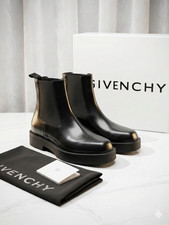 Givenchy Uniforme Chelsea Botas Cuero Negro Plataforma Talla 37 EU 7 US Gruesas