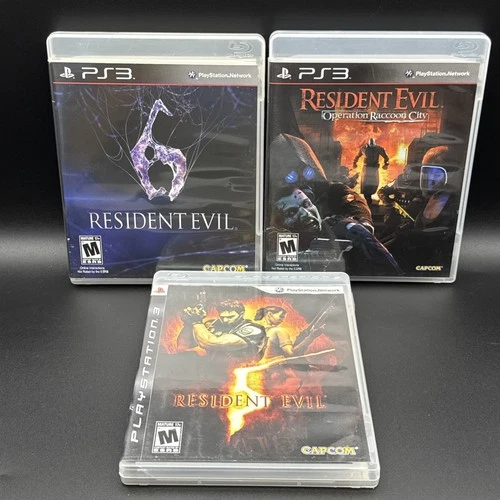 Resident Evil Lot Of 3: Resident Evil 5, 6 & Raccoon City (PlayStation 3, PS3)