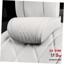 Car Headrest Memory Foam Neck Pillow For Driving With Headrest 1 Pack Off-white