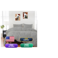 Arlinen Oversize Queen Duvet Cover Set 100 Egyptian Cotton 3 Piece Bedding Set