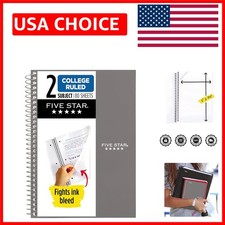 80-Sheet College Ruled Notebook, 6" x 9-1/2", Ink Bleed Resistant Gray