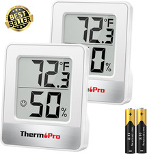 Thermopro TP49 2 Pieces Digital Hygrometer Thermometer Humidity Meter Room Therm