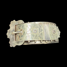 Antique Sterling Silver 925 Engraved Buckle B...