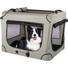 Soft Dog Crate - 32x23.25x23 Collapsible Dog Crate for Medium Pets - Portable Tr