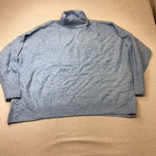 Vince Sweater Women s Size XL Long Sleeve Turtleneck Blue Heather Warm NWT
