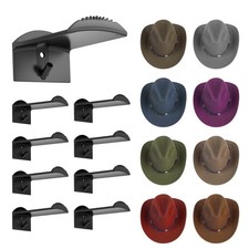 3 Inch Adhesive Hat Hooks,Slip Teeth, Organizer, 8 Pack
