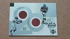 2001-UD TOP TIER-RANDY MOSS TWO OF A KIND GAME USED BALL RELICS-VIKINGS