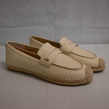 Sam Edelman Kai Ivory Leather Espadrille Slip On Loafers Women's 11