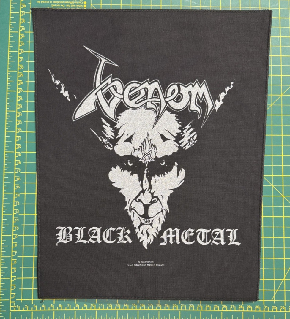 Venom Black Metal Large Size Sew On Printed Back Patch Officially  Licensed