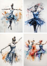Decoupage Queen - Queen Andy Skinner Ballet Four Pack Rice Paper A4