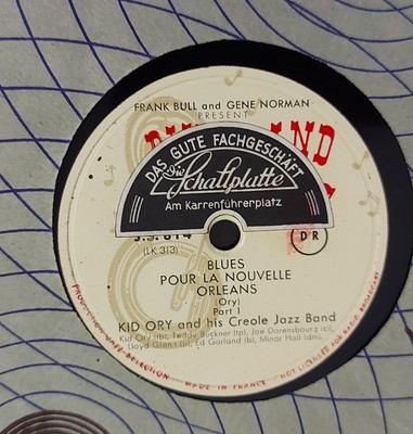 KID ORY & HIS CREOLE JAZZ BAND-Blanche touquatoux - TOP ZUSTAND 78rpm Schellack