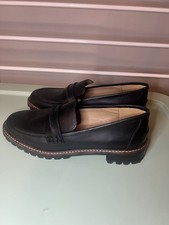 Madewell The Corinne Lugsole Penny Loafers Women s Sz 8 Black Leather Academia