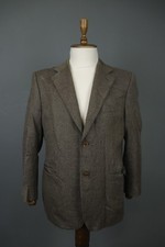 Canali Brown Long Sleeve Single Breasted Peak Lapel Blazer Jacket Size 52