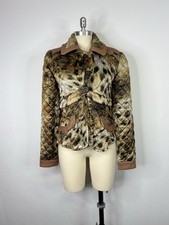 Vtg Roberto Cavalli Just Cavalli Leopard Print Jacket 46 XL