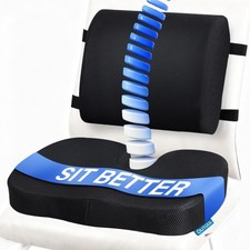 Seat Cushion  Lumbar Support Pillow for Office Chair, Car, Wheelchair Memory...