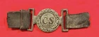 CIVIL WAR CONFEDERATE OFFICERS 2 PIECE BUCKLE ON BELT FRAGMENTS REPRODUCTION