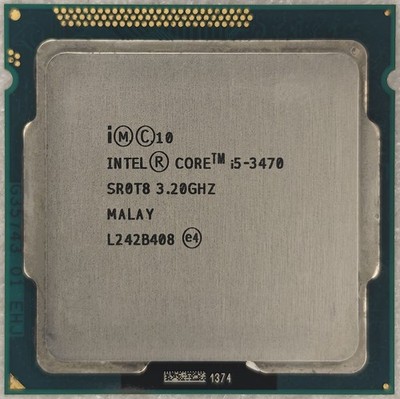 Intel Core i5-3470 SR0T8 Quad Core Processor 3.2GHz, Socket LGA1155, 77Watt CPU