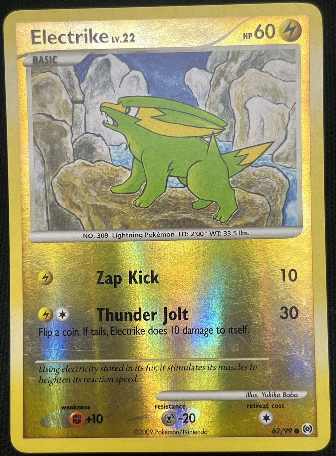 Electrike Arceus 62/99 Reverse Holo Pokemon Card LP