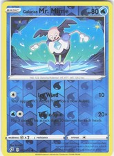 GALARIAN MR. MIME 037/192 COMMON REBEL CLASH POKEMON REVERSE HOLO NM