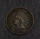 1886 Type 2  Indian  Cent VF Details Environmental Damage  Lot 4647