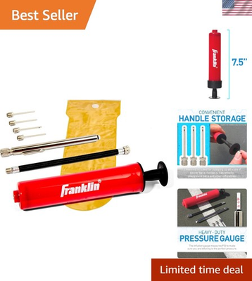 #ad #ad Portable Sports Ball Pump with Pressure Gauge Ideal for On the Go Athletes $13.99