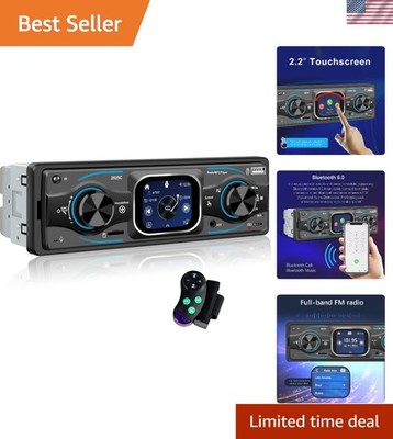 Upgrade Your Drive: 2.2'' Touchscreen Bluetooth Car Radio with AUX & Hands-free