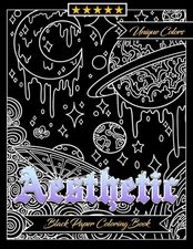 Aesthetic Black Paper Coloring Book Creative Minds Elegant Artistry: 53 Sophisti