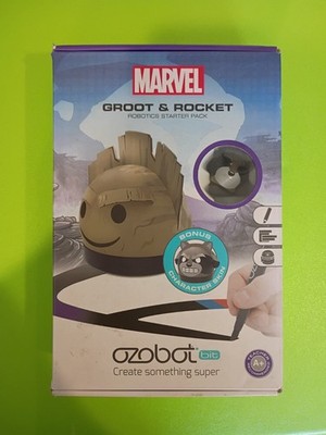 Ozobot Bit Marvel Groot & Rocket Robotics Starter Pack NEVER USED SEALED PAPERS 