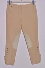Ralph Lauren Tan Equestrian Riding Breeches Suede Knee Patch Button Cuffs 10
