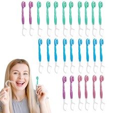 26Piece 5-in-1 Mini Toothbrush and Dental Floss Pre-Pasted Travel Toothbrush Set