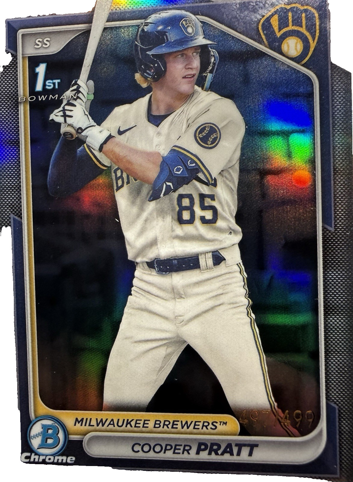 2024 bowman chrome baseball  Cooper Pratt 1st Refractor #'d/499