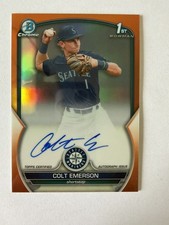2023 Bowman Chrome Draft Colt Emerson #CDA-CE Orange Refractor Auto /25 📈☎️