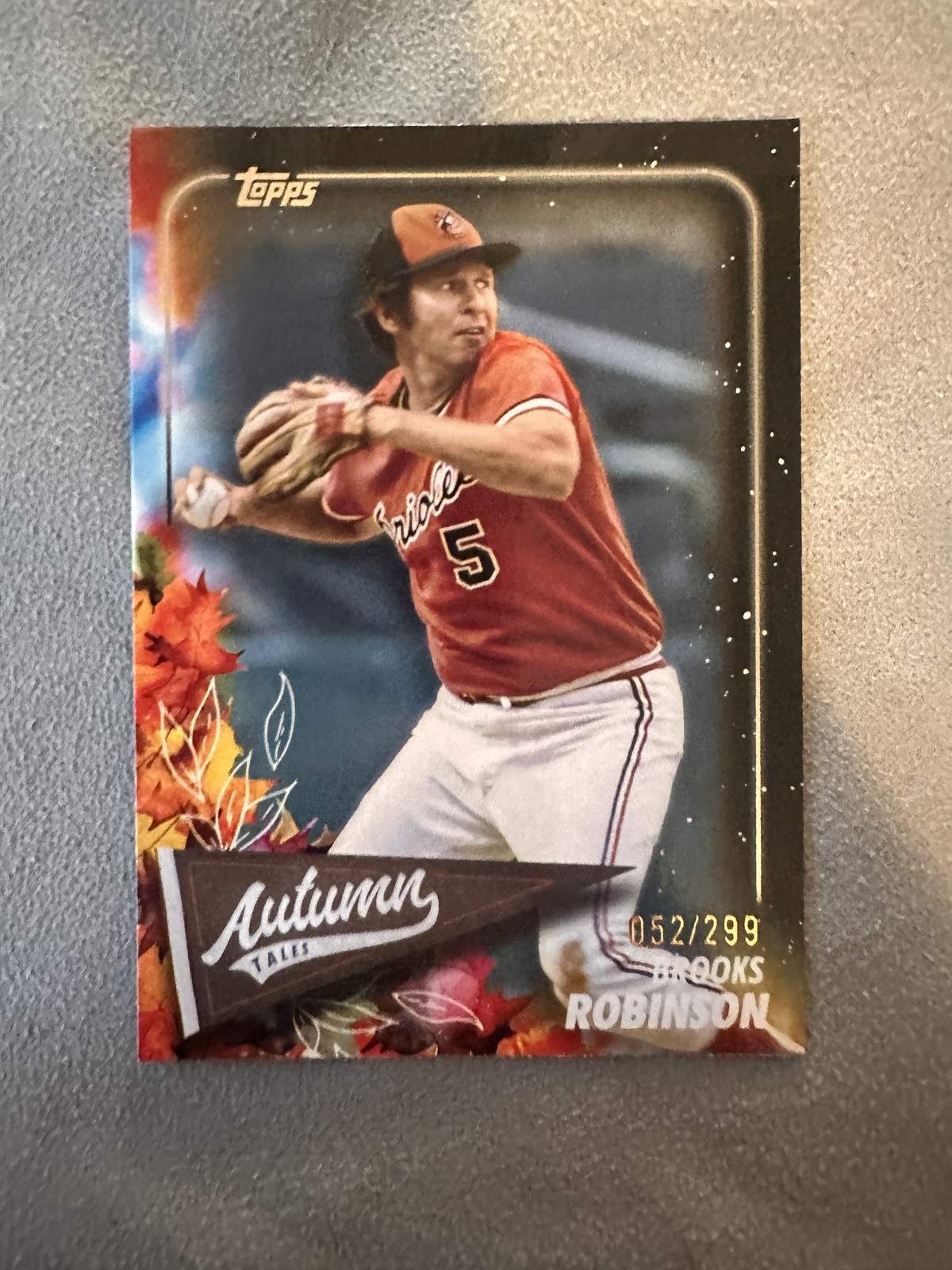 Brooks Robinson 2024 Topps Update #AT-13 Orioles Autumn Tales Black #/299