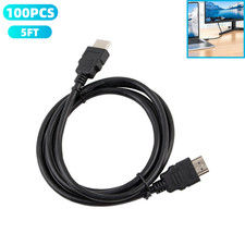 New 100 Count HDMI Cable High Speed 5ft Never Used Bulk Lot Of 100 Black