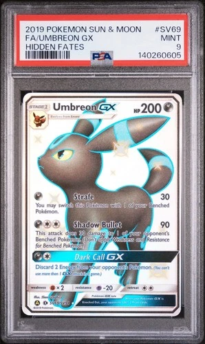 Umbreon GX SV69/SV94 Hidden Fates: Shiny Vault Holo PSA 9