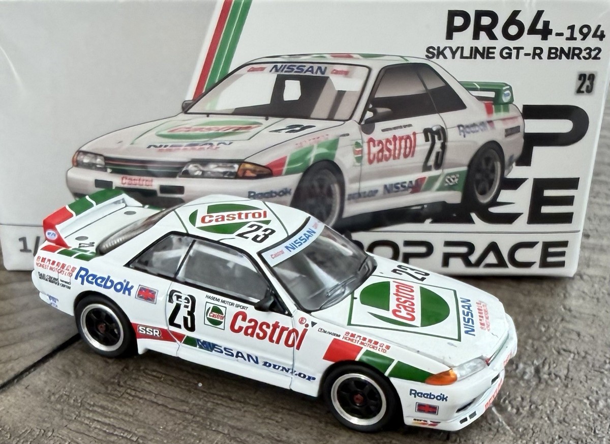 Pop Race Castrol Skyline GT-R BNR32 PR64-194 Sealed | eBay