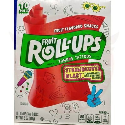 Betty Crocker - Fruit Roll-Ups Tongue Tattoos Strawberry Sensation 141g | USA