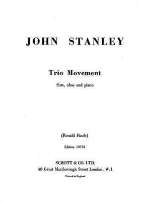 Triosatz Flöte (Alt- oder Tenorblockflöte), Oboe und Klavier (Cembalo) Stan