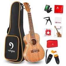 Ukulele Concert Mahogany Bundle 23 inch Ukelele for 23 Inch Concert Natural