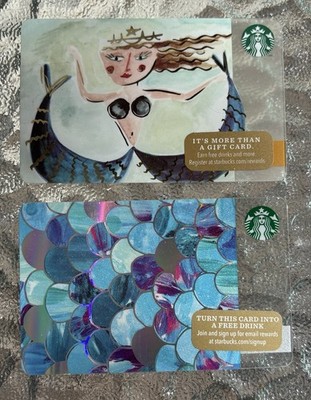 Starbucks Mermaid And Mermaid Scales Cards Beautiful Colorful Cards