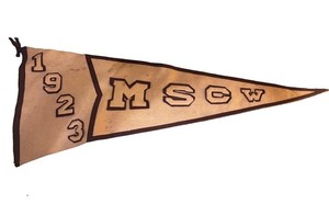 1923 MSCW Vintage Felt Pennant Flag - Felt Pennant "1923"