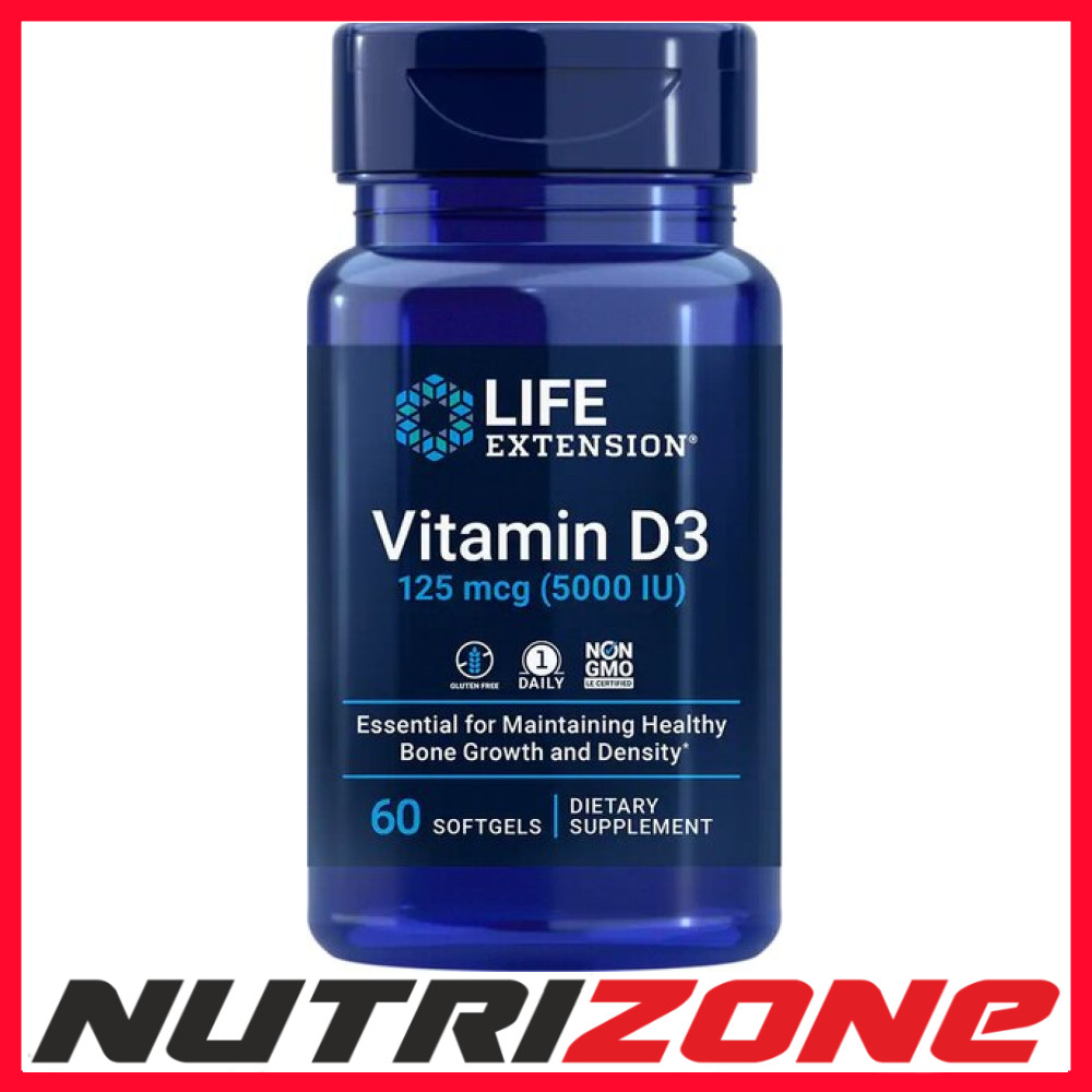 Life Extension Vitamin D3 5000IU - 60 softgels