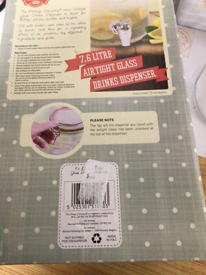 Dispenser Bevande In Vetro Jumbo Da 7,6 Litri - Con Rubinetto E Coperchio Ermetico | Per Feste, Matrimoni E BBQ - Foto 7